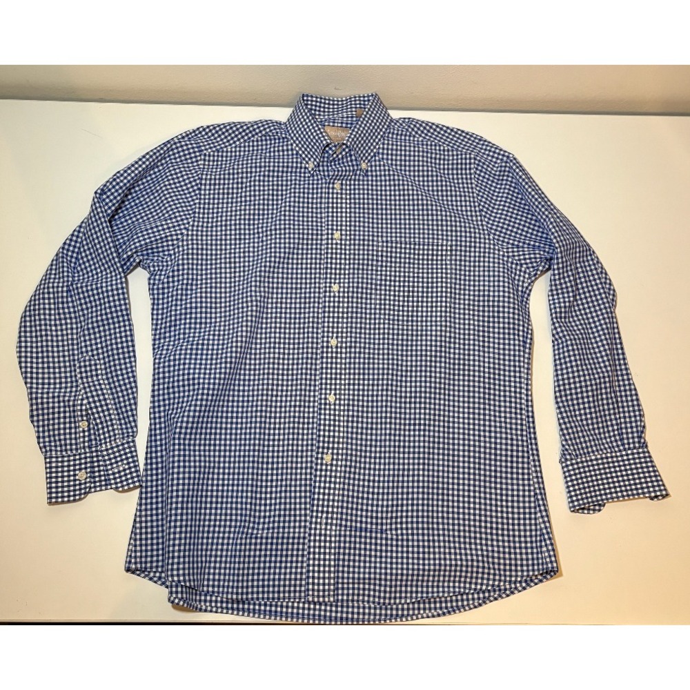 Men's Gitman Bros Fitted Shirt | Blue/White Checkered | 16.5 / 35
